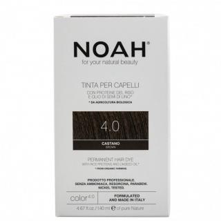 Vopsea de par naturala,  Saten, 4.0, Noah, 140 ml