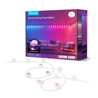 Banda cu Spoturi LED Govee RGBIC String Downlights, H608B, 3m, Wi-Fi, sincronizare muzica