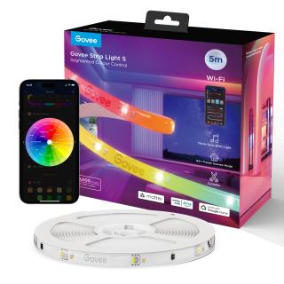 Banda LED Govee H612A RGBICW, 5m, Sincronizare Muzica, Wifi, Bluetooth, Matter, Alexa , Google Asistant