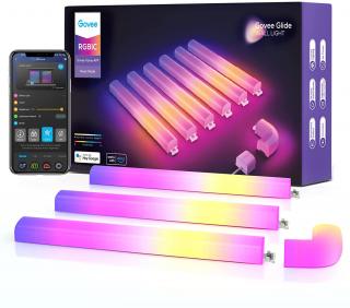 Set 6 buc bara LED Govee Glide Wall Light RGBIC Smart, Sincronizare Muzica, Wifi, Alexa, Google Assistant