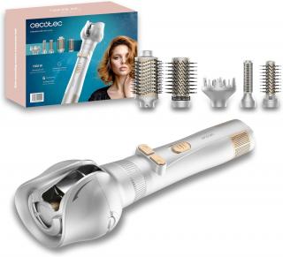 Set perie rotativa de par cu aer Cecotec CeramicCare 6in1 Gyro, 1100W, Uscator, Perie electrica, Ondulator - Resigilat