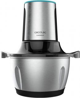 Tocator Cecotec ChopBeat 1500 TitanBlack, 600W, 1.5 l, Lame titan, Vas Inox, 2 viteze