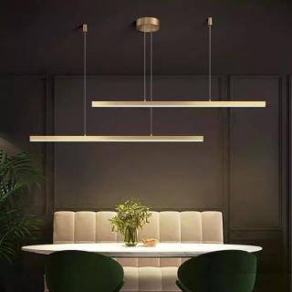 Lustra led dimabila cu telecomanda 3 functii 72w Aurie