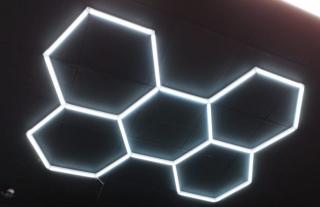 set 5 hexagoane 235 x 164 cm  192w led tavan Honeycomb Premium