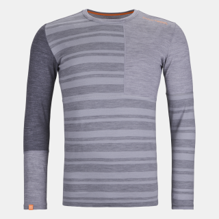 Bluza de corp barbati Ortovox - 185 Merino Rock N Wood Grey blend