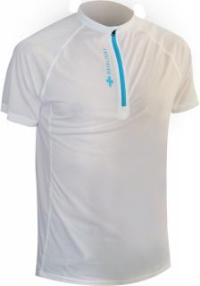 Tricou alergare barbati Raidlight ACTIV RUN SS MID ZIP White