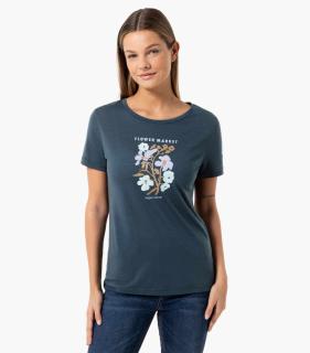 Tricou dama merino SN-SUPERNATURAL - W FLOWER MARKET - Blueberry Various