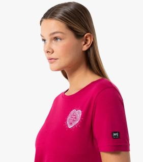 Tricou dama merino SN-SUPERNATURAL - W LITTLE HEARTWOOD - Sangria Orchid Ice