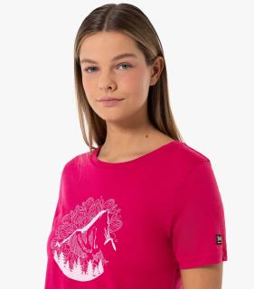 Tricou dama merino SN-SUPERNATURAL - W MOUNTAIN MANDALA TREE - Sangria Orchid Ice