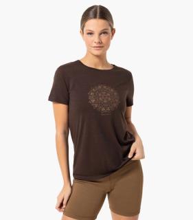 Tricou dama merino SN-SUPERNATURAL - W ORNAMENT - Chocolate Bean Kangaroo Copper