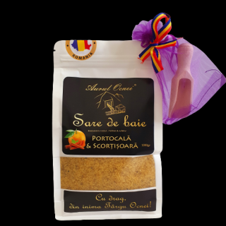 Sare de baie Portocala si Scortisoara 500g