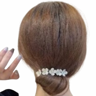Accesoriu Modelator pentru Par, CRM, Design Elegant, cu Flori Albe