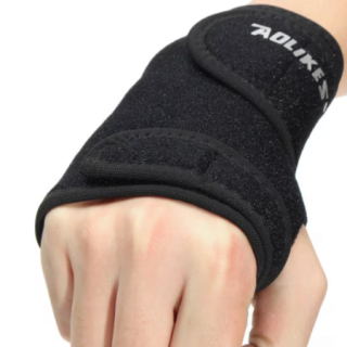 Bandaj pentru protectie articulatie mana, AOLIKES, pentru activitati sportive, negru, onesize, unisex