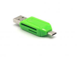 Card reader Memo Switch, USB 2.0 si microUSB, verde