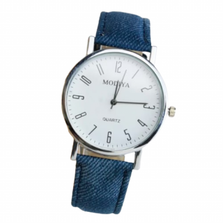 Ceas casual pentru fete si femei, CRM, unisex, curea albastra