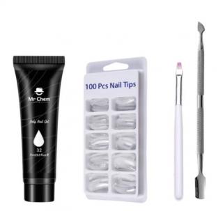 Kit pentru manichiura, EVNC, PolyGel Advanced Nails, construire rapida