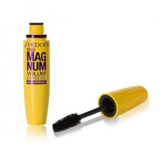 Mascara pentru volumul genelor, rezistent la apa, GMO, MagNum Volum 4D, negru