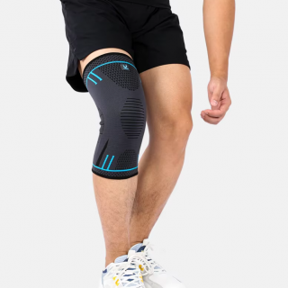 Orteza pentru Compresie si Protectie Genunchi, CRM, Genunchiera-Suport Sportiv pentru Stabilitate si Siguranta,  Unisex, gri  negru, XL
