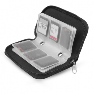 Portofel Organizator pentru Carduri SD MMC MS PRO Duo, CRM, 22 Compartimente, Negru