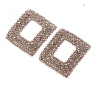 Set 2 Accesorii Decorative, CRM, Pantofi Geanta, Metal Strass, Auriu, 6x5 cm