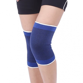 Set 2 Genunchiere Sport, CRM, Bandaj Elastic cu Compresie, Marime Universala, Unisex, Albastru