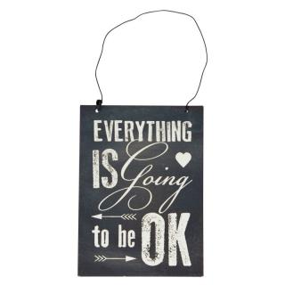 Tablou cu mesaj motivational   Everything Is going to be ok  , GMO