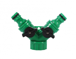 Valva adaptoare pentru robinet cu doua iesiri 3 4  , verde