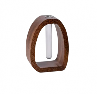 Vaza decorativa pentru birou, EVNC, Wood Flower, din lemn