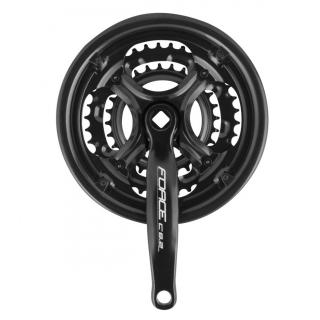 Angrenaj pedalier FORCE C8.2 otel 28 38 48T brat 170 mm, negru