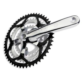 Angrenaj pedalier TRUVATIV Touro, 30 42 50T, aluminiu, argintiu