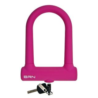 Antifurt U-Lock cu cheie BRN, silicon, 12.8 7.6 cm, roz