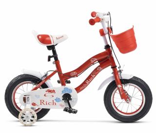 Bicicleta copii 12   RICH BABY R1208A rosu, varsta 2-4 ani