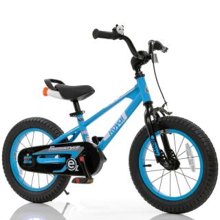 Bicicleta copii 12   ROYAL BABY Freestyle EZ, pedalier detasabil suport picioare, albastru, varsta 2-4 ani