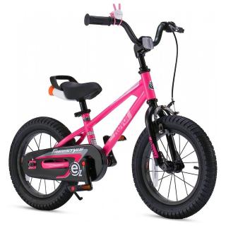 Bicicleta copii 12   ROYAL BABY Freestyle EZ, pedalier detasabil suport picioare, roz, varsta 2-4 ani