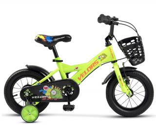 Bicicleta copii 12   VELORS V1201B, verde fluo portocaliu, varsta 2-4 ani