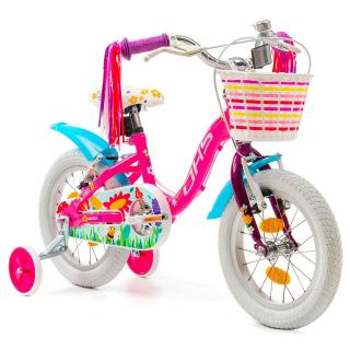 Bicicleta copii 14   DHS Summer, roz bleu, varsta 3-5 ani