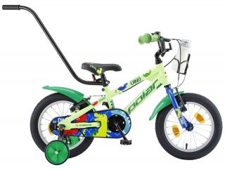 Bicicleta copii 14   POLAR Junior Dino, verde, varsta 3-5 ani