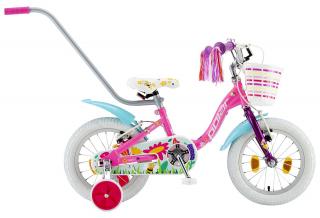 Bicicleta copii 14   POLAR Junior Summer, roz bleu, varsta 3-5 ani