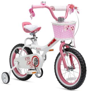 Bicicleta copii 14   ROYAL BABY  Jenny, alb roz, varsta 3-5 ani