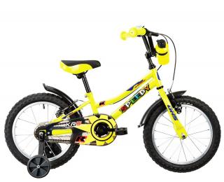 Bicicleta copii 16   DHS Speedy 1601, verde fluo, varsta 4-6 ani