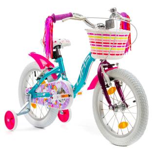 Bicicleta copii 16   DHS Unicorn, turcoaz, varsta 4-6 ani