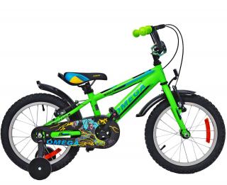 Bicicleta copii 16   OMEGA Master verde, varsta 4-6 ani