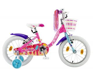 Bicicleta copii 16   POLAR Junior Icecream, roz bleu, varsta 4-6 ani