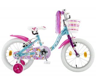 Bicicleta copii 16   POLAR Junior Unicorn, bleu roz, varsta 4-6 ani