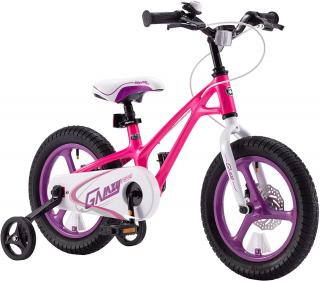 Bicicleta copii 16   ROYAL BABY ChipMunk Galaxy, cadru si roti magneziu, frane disc, roz, varsta 4-6 ani