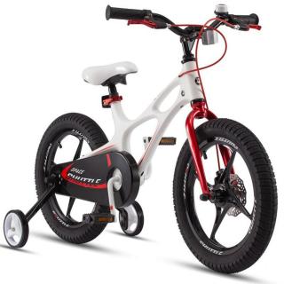 Bicicleta copii 16   ROYAL BABY Space Shuttle, cadru si roti magneziu, alb, varsta 4-6 ani