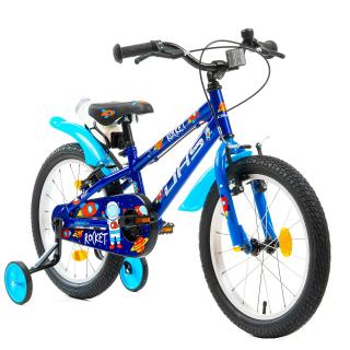 Bicicleta copii 18   DHS Junior Rocket, albastru, varsta 5-7 ani