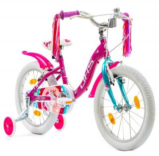 Bicicleta copii 18   DHS Unicorn, fucsia, varsta 5-7 ani