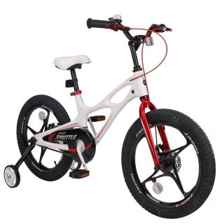 Bicicleta copii 18   ROYAL BABY Space Shuttle, cadru si roti magneziu, alb, varsta 5-7 ani