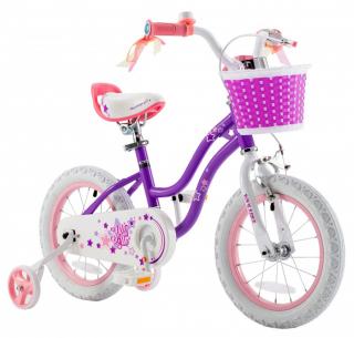 Bicicleta copii 18   ROYAL BABY Star Girl, violet, varsta 5-7 ani